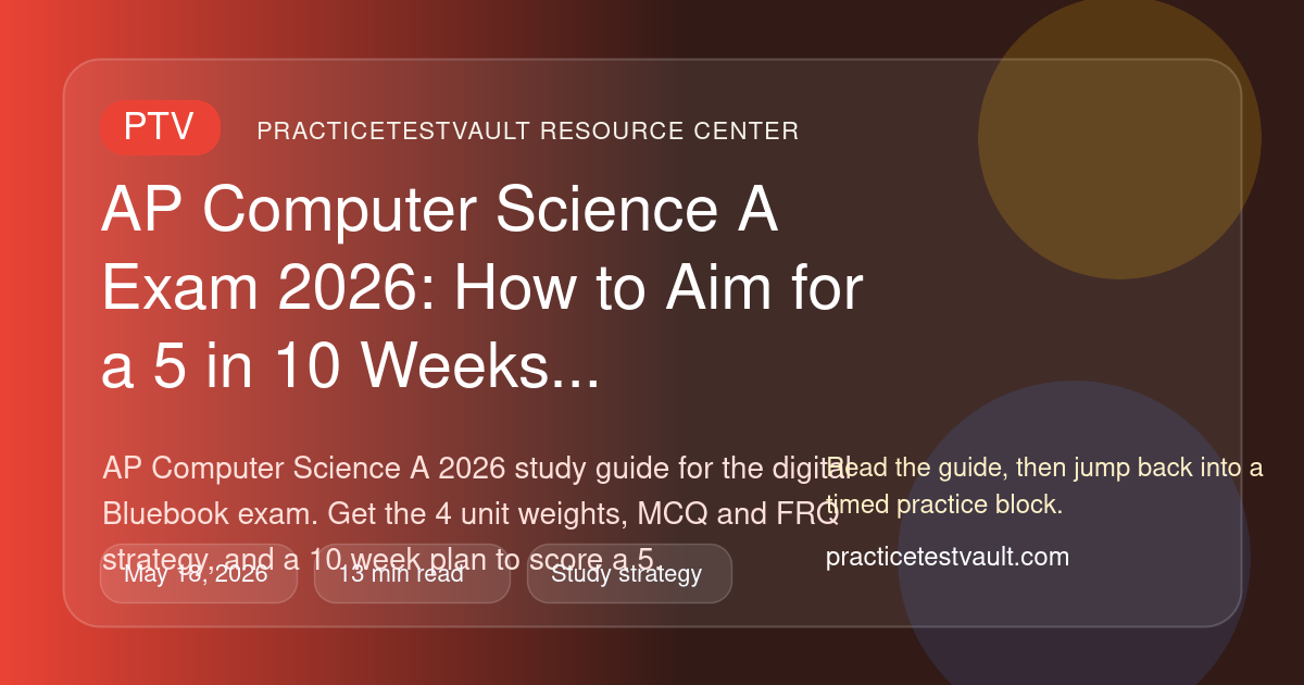 AP Computer Science A Exam 2026: How to Aim for a 5 in 10 Weeks ...