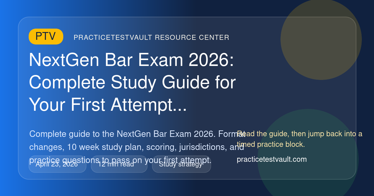 NextGen Bar Exam 2026: Complete Study Guide for Your First Attempt ...