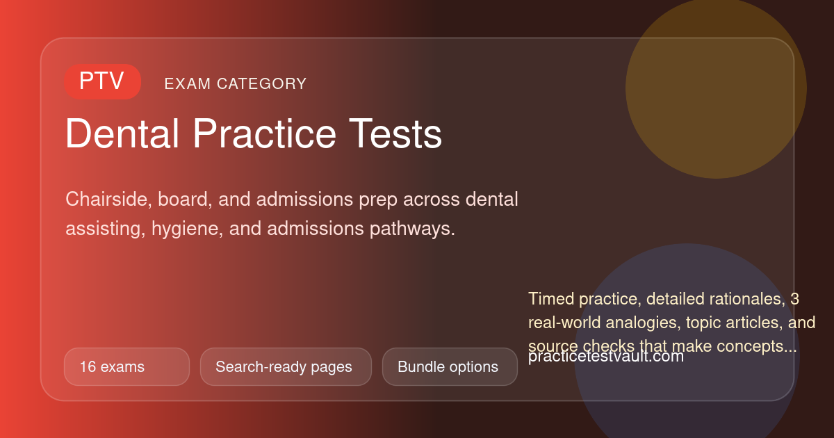 Dental Practice Tests | Exact Exam Pages and Free Samples ...