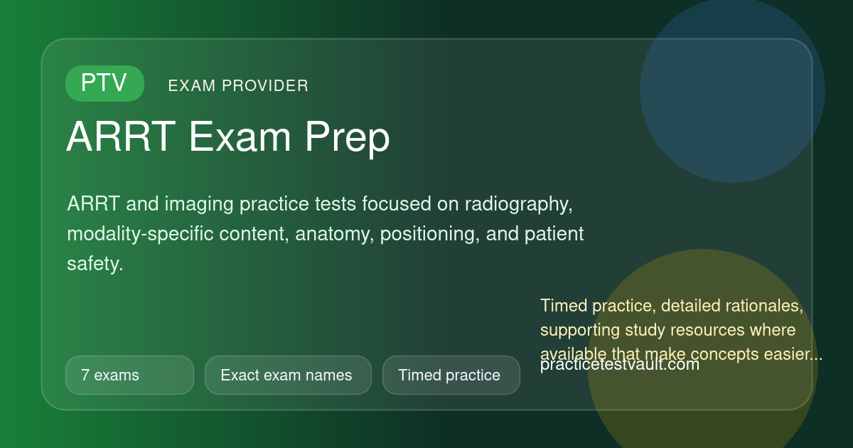 ARRT Practice Tests | Exact Exam Pages and Free Samples ...