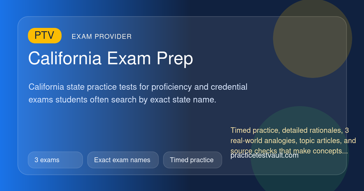 California Practice Tests | Exact Exam Pages and Free Samples ...