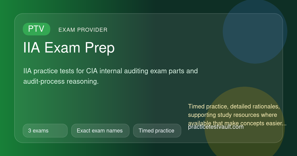Iia Sample IIA Practice Tests | Exact Exam Pages and Free Samples ...