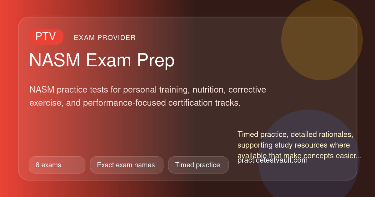 NASM Practice Tests | Exact Exam Pages and Free Samples ...