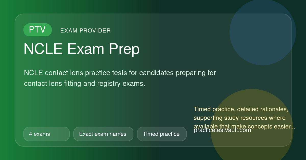 Ncle NCLE Practice Tests | Exact Exam Pages and Free Samples ...