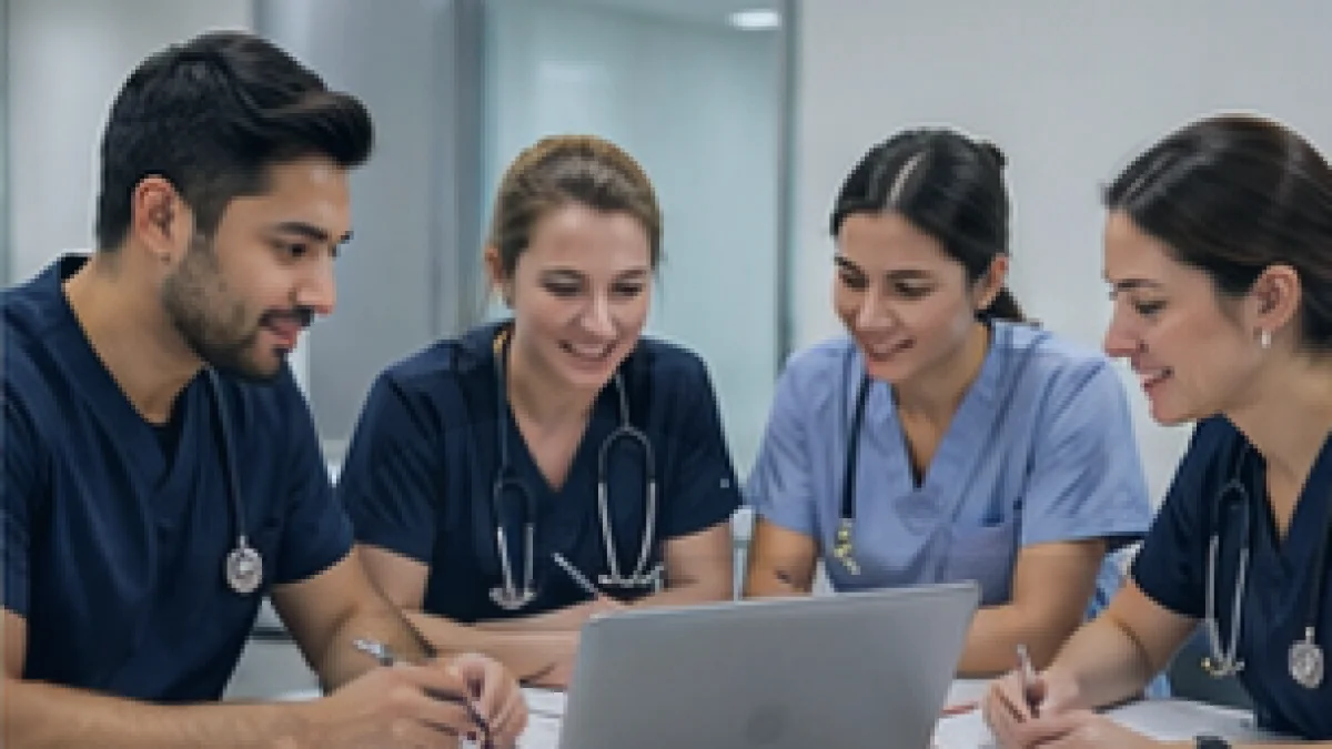 Patient Care Technician practice test students taking an online exam with rationales and sample questions