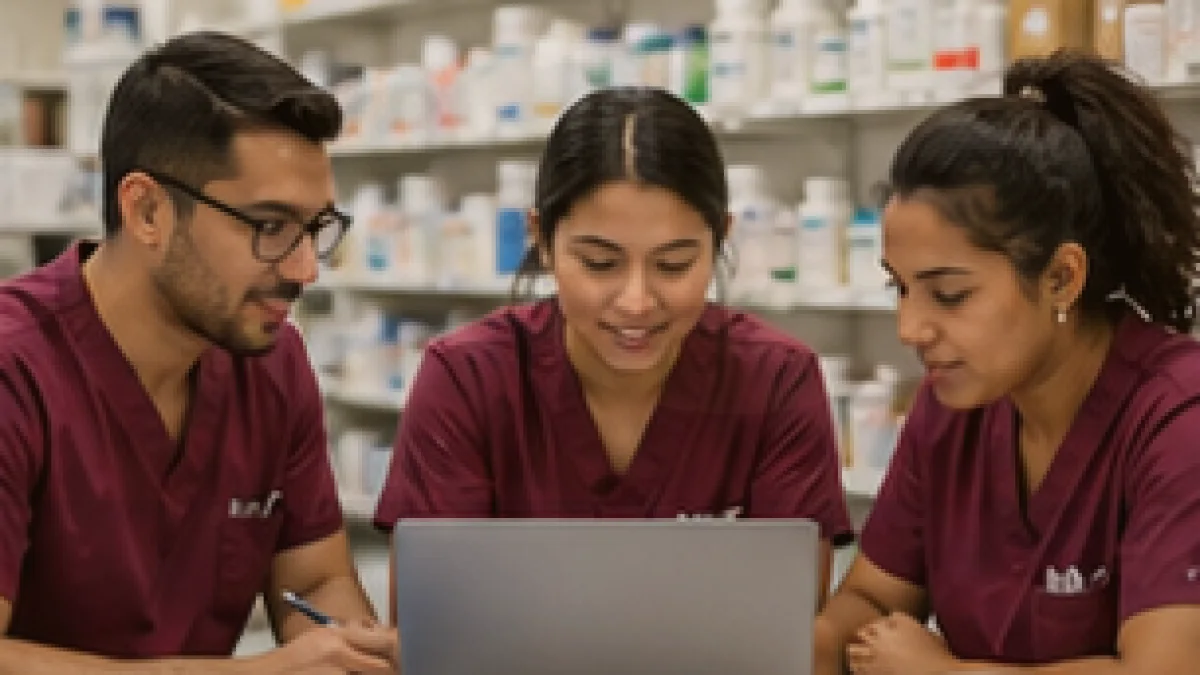 Registered Medical Assistant (RMA) practice test students taking an online exam with rationales and sample questions