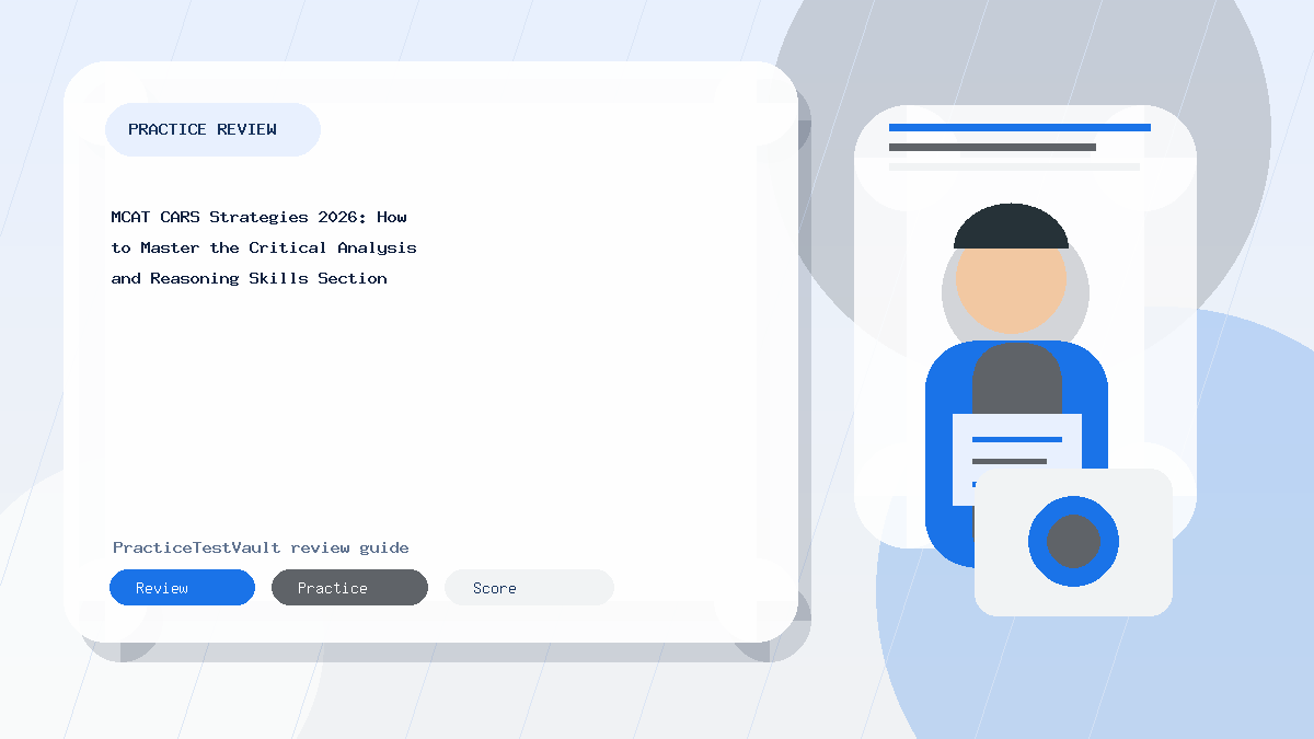 MCAT CARS Strategies 2026: How to Master the Critical Analysis and Reasoning Skills Section study guide image for PracticeTestVault